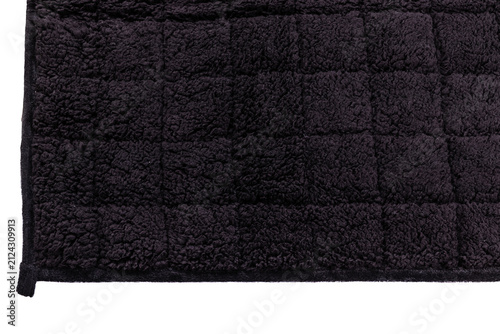 Close Up of Black Weighted Blanket Plush Fabric