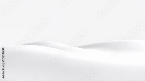 Abstract white fluid wave background with soft shadows