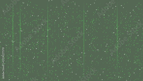 Green matrix data stream with vertical glowing lines and raining code.