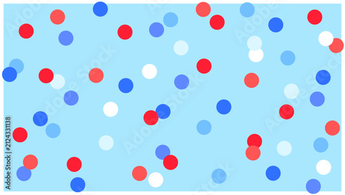 Patriotic celebratory confetti. Red, white and blue vector pattern. Patriotic party decor for the summer holidays