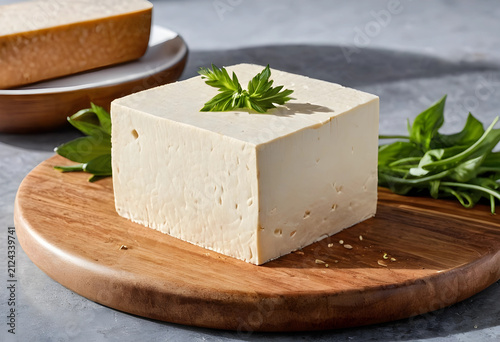 Firm tofu block with fresh ...