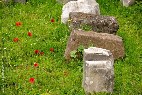 Photography Architectural history in details of ruins, old buildings, walls, amfitheatres, a