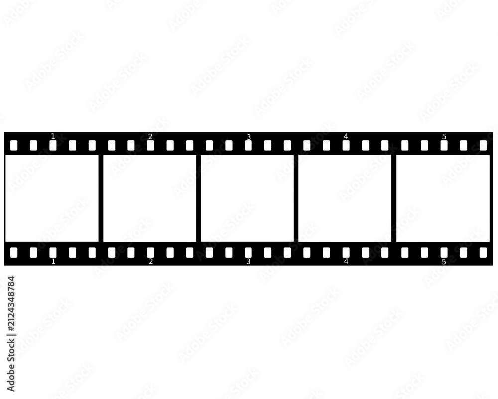 Fototapeta premium Vintage 35mm Film Strip Frame Template Isolated on White Background
