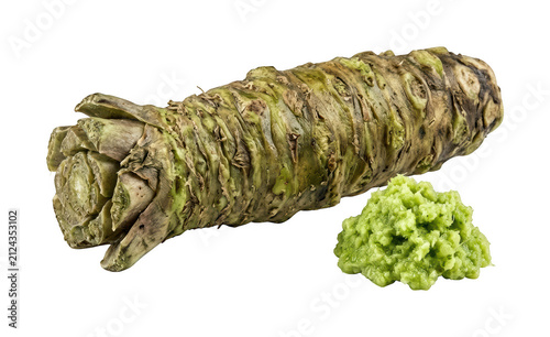 Fotografía Fresh wasabi png green wasabi cutout raw wasabi png spicy wasabi cutout organic