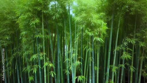 Green Bamboo Forest Zen Nature Background