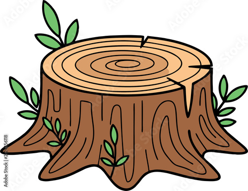 vector illustration of an old tree