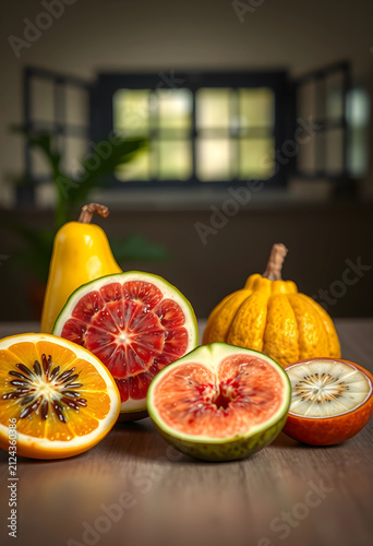 Assortment of colorful slic...