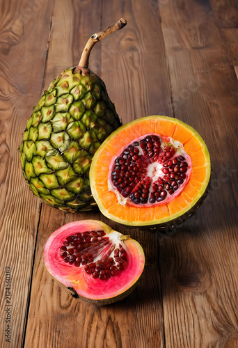 Whole and sliced exotic tro...