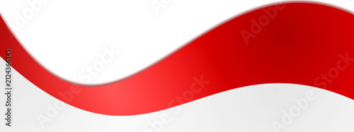 Dynamic Red and White Wavy Lower Third Banner with Transparent Background