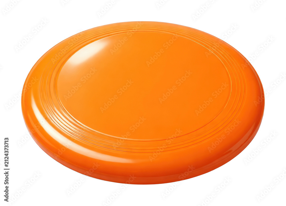 Fototapeta premium PNG Bright orange plastic frisbee disc