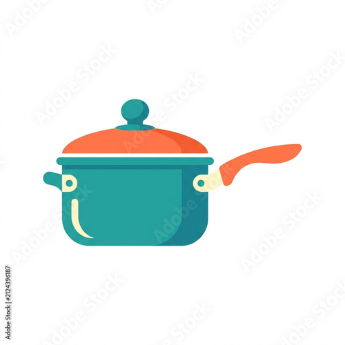 Illustration of a saucepan with a lid