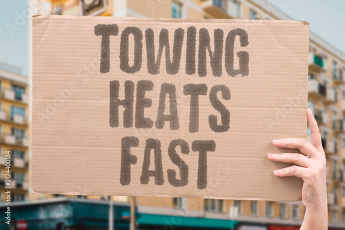 Bild auf Leinwand "Towing Heats Fast" Pulling a load raises transmission and engine temps
