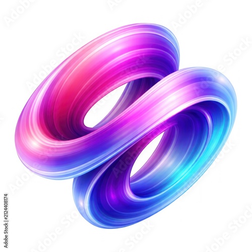 Vibrant abstract intertwined gradient shapes.