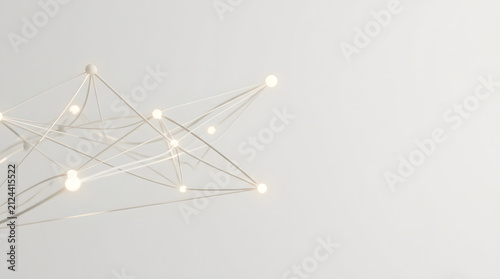 a white wall with a string of lights hanging from the ceiling