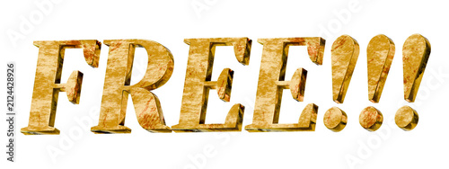3D gold illustration with the text 