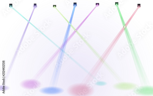 Abstract graphic representation of digital connectivity with glowing colorful beams, abstract