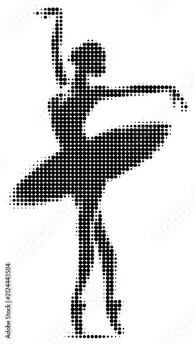Foto dotted graceful ballerina silhouette