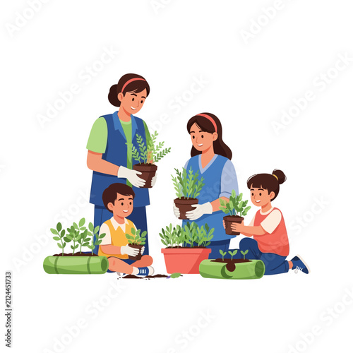 Family Planting Together