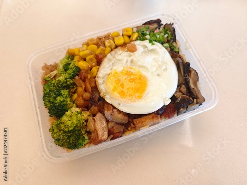 fried egg with rice