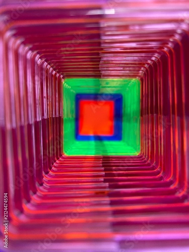 Colorful Geometric Perspective Frame Pattern