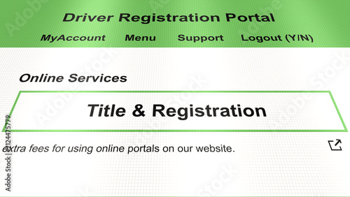 Generic Government Portal for Driver's License - Title & Registration