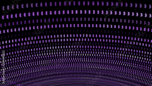 Foto Purple dotted tunnel walls receding into darkness