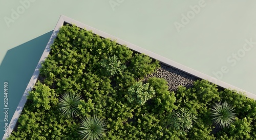 Lush green ivy covering a modern building exterior.
