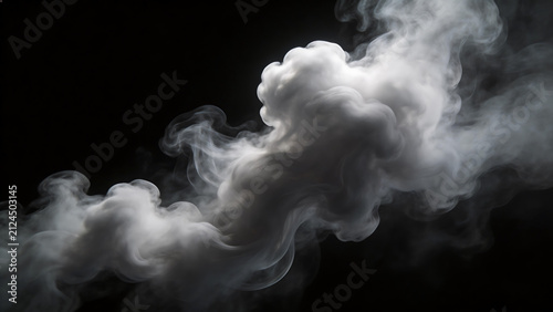  swirling smoke against black background