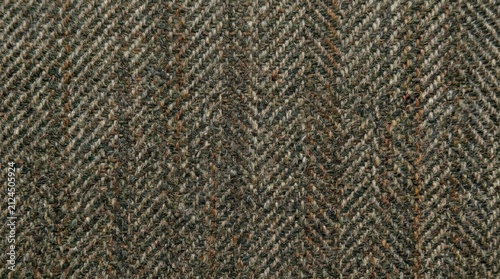 Herringbone Tweed Fabric Texture Close-Up.