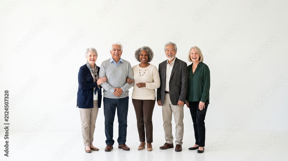 Obraz premium Confident senior adults for healthcare and insurance advertising