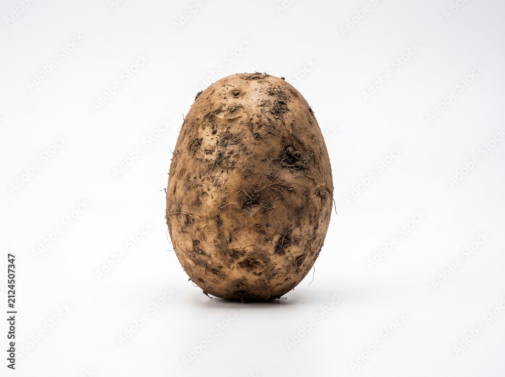 Fototapeta premium Raw Potato Isolated on White Background