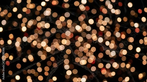Abstract Bokeh Lights Background with Warm Tones.