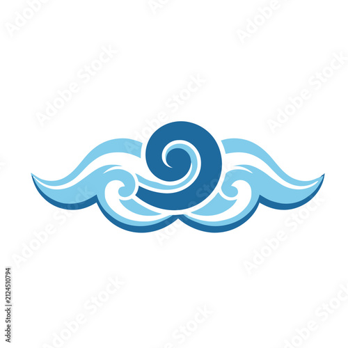 Blue Swirl Wave Design