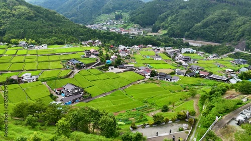 Scenic View of Traditional Japanese Rice Terraces