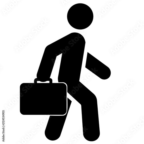 business man walking with briefcase