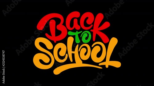 Colorful Glowing Back To School Title On Alpha