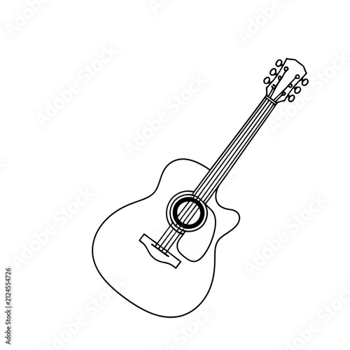 Acoustic guitar outline