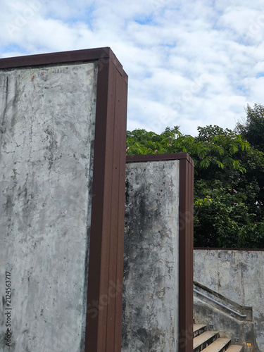 Concrete wall and Outdoor Staircase