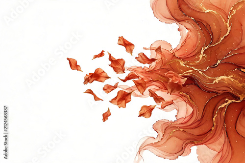 Decorative Marbled Background Template with Fluid Motion and Modern Composition