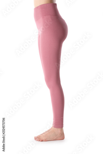 Womans lower body in pink r...