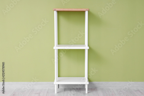 Empty white shelving unit n...