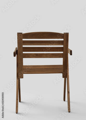 Stylish wooden chair on whi...