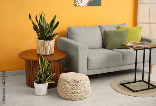 Stylish interior of room wi...