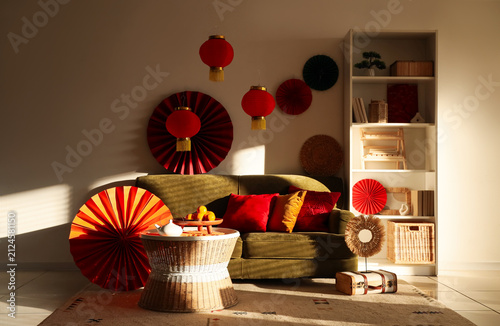 Interior of living room dec...