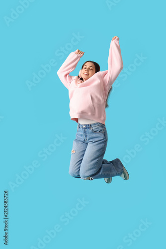 Beautiful young happy woman...