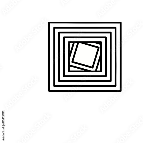 Abstract geometric pattern of nested squares