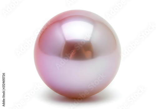 Pink glossy sphere with reflection