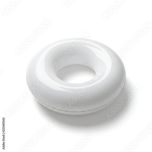 White plastic ring with inner groove detail