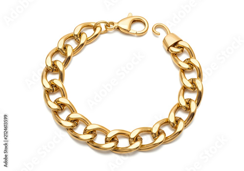 Gold-toned rope chain bracelet with lobster clasp