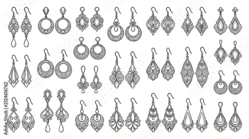 фотографія Collection of Vintage Style Earrings